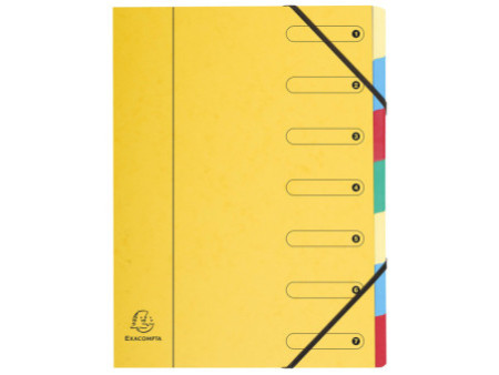 EXACOMPTA Trieur Harmonika, carton, 7 compartiments,assorti