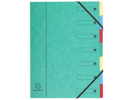 EXACOMPTA Trieur Harmonika, carton, 7 compartiments,assorti