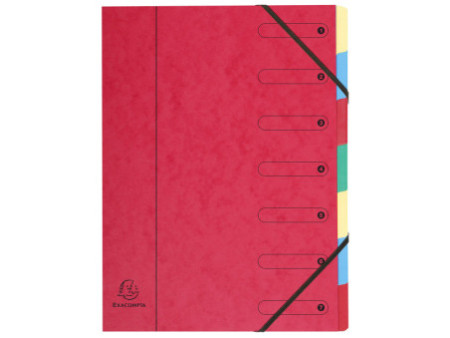EXACOMPTA Trieur Harmonika, carton, 7 compartiments,assorti