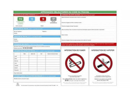 EXACOMPTA Panneau affichage obligatoire, 570 x 420 mm