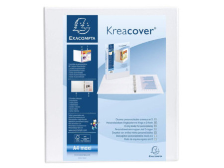 EXACOMPTA Classeur personnalisable Kreacover, A4 Maxi, blanc