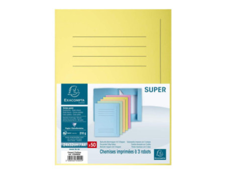 EXACOMPTA Chemise imprimée SUPER, A4, jaune