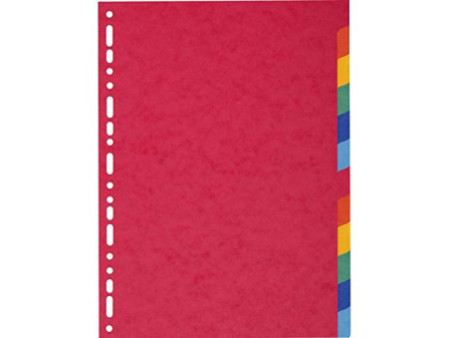 EXACOMPTA Intercalaires en carton, A4, 12 touches, promo 1+1