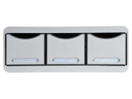 EXACOMPTA Module de classement TOOLBOX MAXI, 3 tiroirs, gris