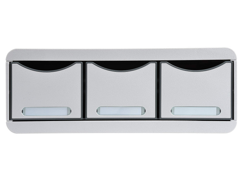 EXACOMPTA Module de classement TOOLBOX MAXI, 3 tiroirs, gris