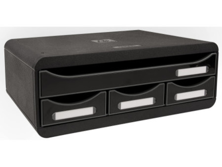 EXACOMPTA Module de classement TOOLBOX MINI, 4 tiroirs, noir