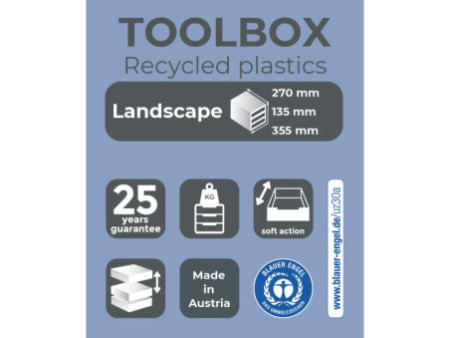 EXACOMPTA Module de classement TOOLBOX MINI, 4 tiroirs, gris
