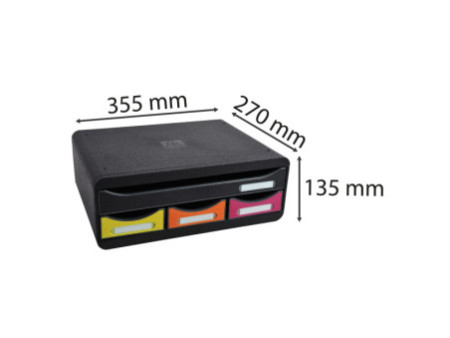 EXACOMPTA Module de classement TOOLBOX MINI, 4 tiroirs,