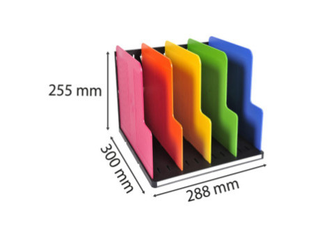 EXACOMPTA Trieur vertical MODULOTOP, 4 divisions, arlequin