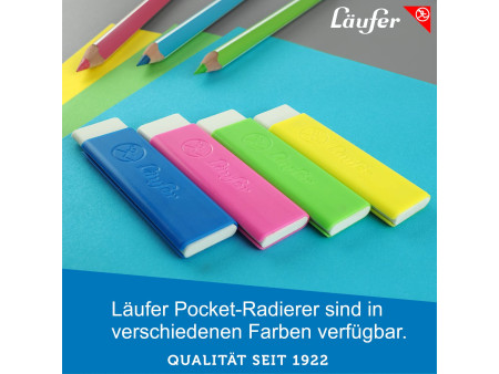 Läufer Gomme en plastique Pocket 2, bleu