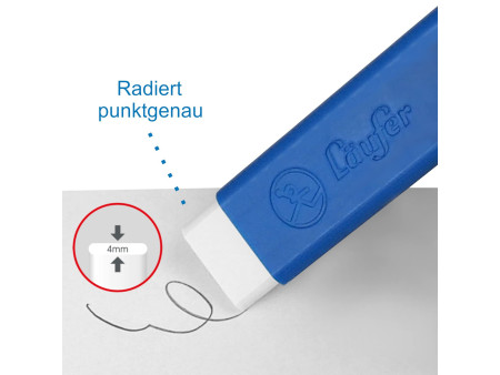 Läufer Gomme en plastique Pocket 2, bleu