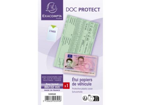 EXACOMPTA Etui de poche, PVC, 1 volet, 0,20 mm, 88 x 132 mm