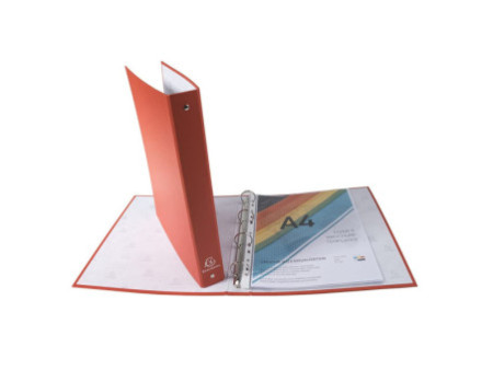 EXACOMPTA Classeur rembordé PP, A4, 4 anneaux, orange