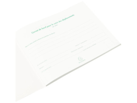 EXACOMPTA Carnet de bord pour le suivi des déplacements