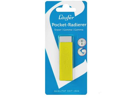 Läufer Gomme en plastique Pocket 2, jaune