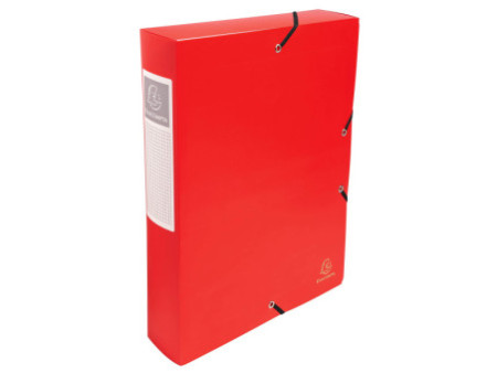 EXACOMPTA Boîte de classement Opaque, PP, 60 mm, rouge