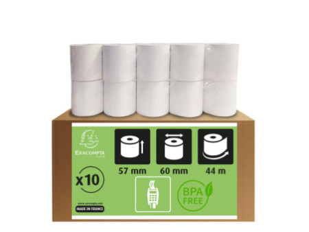 EXACOMPTA Bobine thermique pour caisse, 57 mm x 44 m