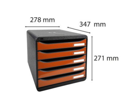 EXACOMPTA Module de classement BIG-BOX PLUS, 5 tiroirs