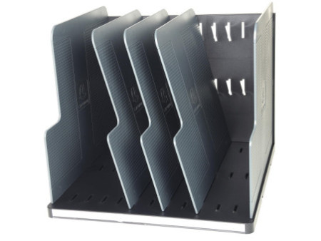 EXACOMPTA Trieur vertical MODULOTOP, 4 divisions, noir/gris
