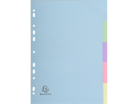 EXACOMPTA Intercalaires en carton, A4, 5 touches