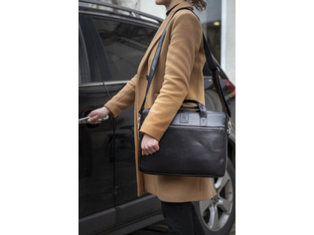 EXACOMPTA Sacoche ordinateur EXACTIVE, cuir, noir