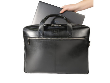 EXACOMPTA Sacoche pour ordinateur EXACTIVE, cuir, noir