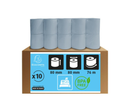 EXACOMPTA Bobine thermique Safecontact, 80 mm x 76 m, gris-