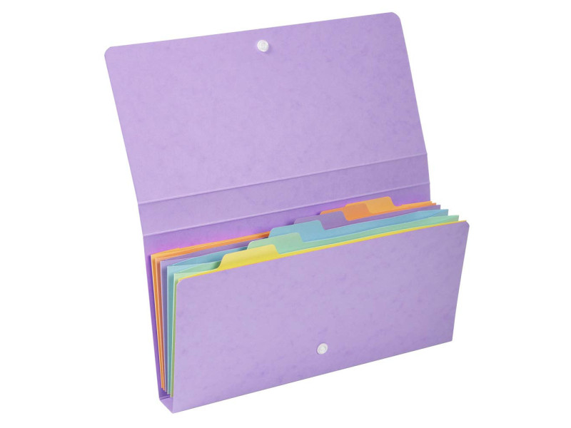 EXACOMPTA Pochette trieur Aquarel, 6 compartiments, assorti