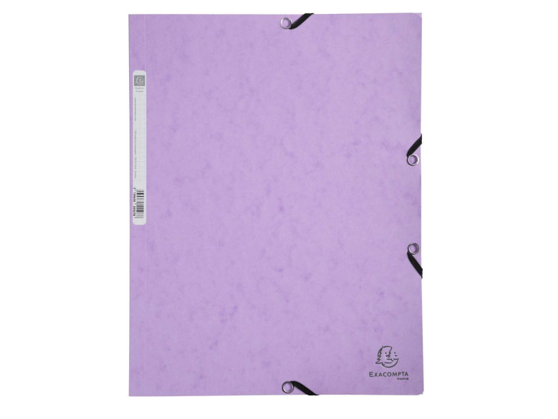 EXACOMPTA Chemise à élastiques Aquarel, A4, carton, mauve