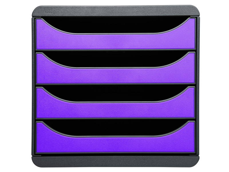 EXACOMPTA Module de classement BIG-BOX, 4 tiroirs, violet