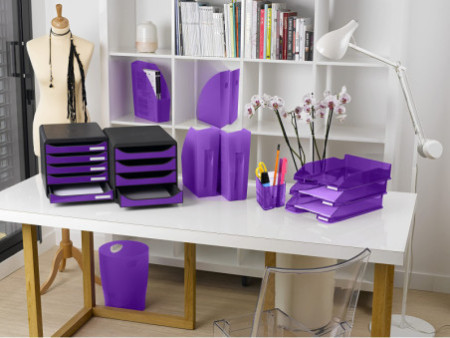 EXACOMPTA Module de classement BIG-BOX, 4 tiroirs, violet