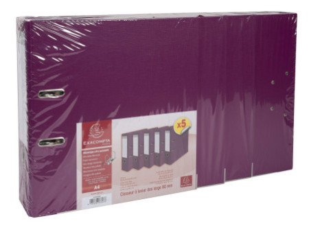 EXACOMPTA Classeur à levier Premium, A4, 80 mm, fuchsia