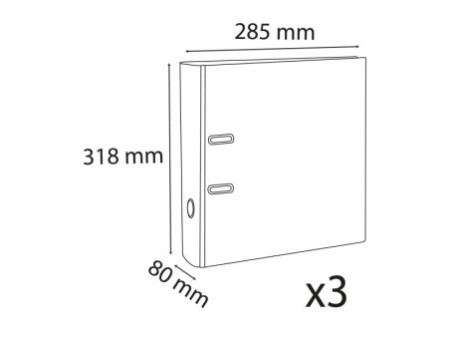 EXACOMPTA Classeur à levier Premium, A4, 80 mm, rouge