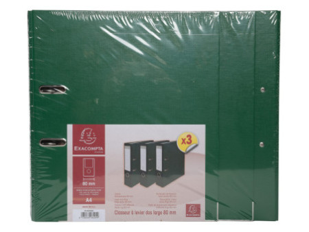 EXACOMPTA Classeur à levier Premium, A4, 80 mm, vert