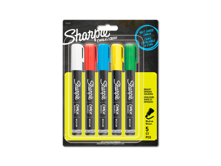 Sharpie Marqueur craie, blister de 5, assorti