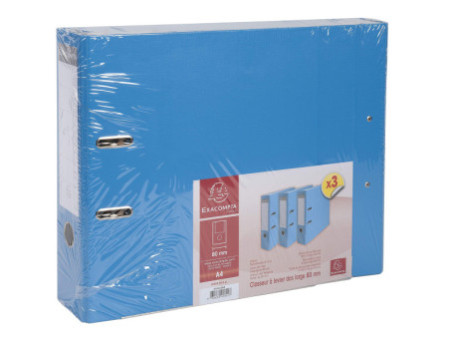 EXACOMPTA Classeur à levier Premium, A4, 80 mm, bleu clair