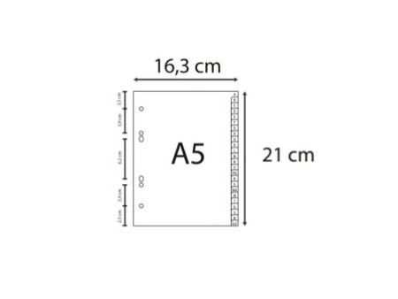 EXACOMPTA Intercalaire en plastique, A-Z, A5, 24 touches