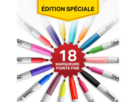 Sharpie Marqueur permanent FINE, BIG PACK de 18 'Red'