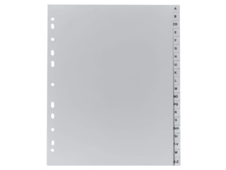 EXACOMPTA Intercalaire en plastique, A-Z, A4+, 20 touches