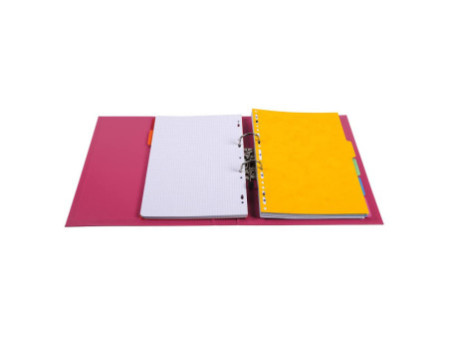 EXACOMPTA Classeur à levier PVC Premium, A4, 50 mm,framboise