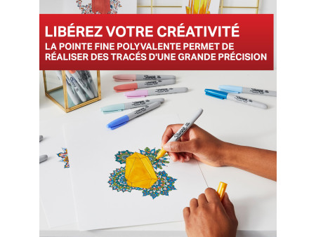Sharpie Marqueur permanent FINE, BIG PACK de 18 'Red'