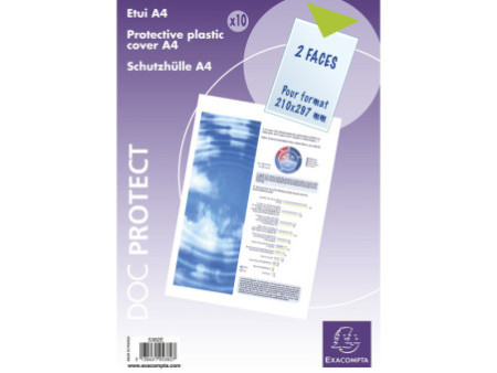 EXACOMPTA Etui de protection Doc Protect, A4, PVC