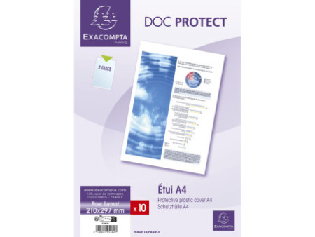 EXACOMPTA Etui de protection Doc Protect, A4, PVC