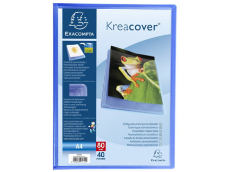EXACOMPTA Protège-documents Kreacover, A4, PP, bleu