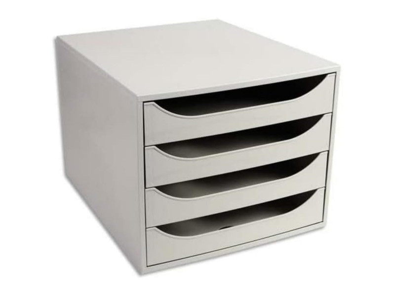 EXACOMPTA Module de classement ECOBOX, 4 tiroirs, gris