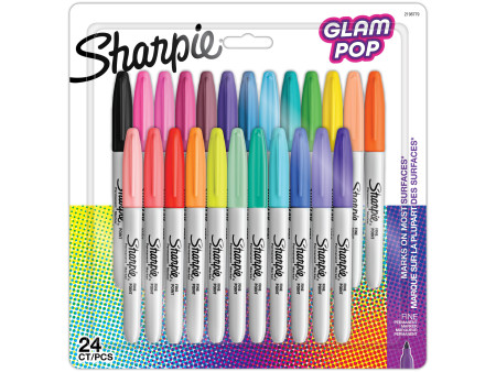 Sharpie Marqueur permanent FINE 'Glam Pop', blister de 24