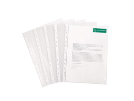 EXACOMPTA Pochette perforée, A4, PP, transparent