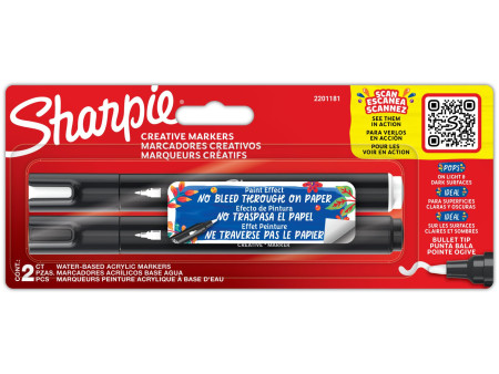 Sharpie Bullet Marqueur créatif, pointe ogive, blister de 2