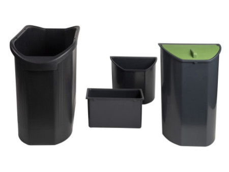 EXACOMPTA Corbeille à papier TOPLINE, 26 litres, noir