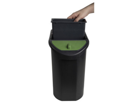 EXACOMPTA Corbeille à papier TOPLINE, 26 litres, noir